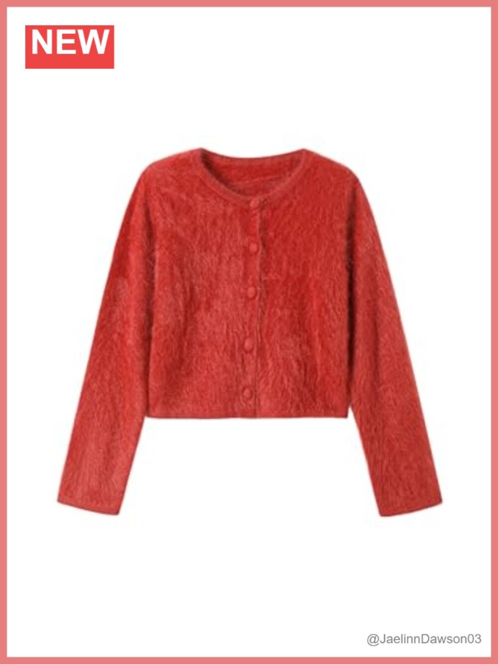 100% Pure Cashmere Cardigan Crewneck Button Front Winter Sweater